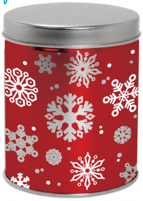 1 Quart Red with Snowflakes