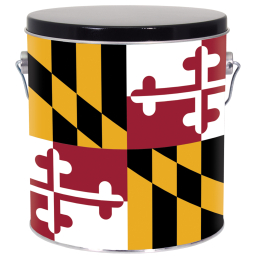 Maryland Flag Gallon Popcorn Tin
