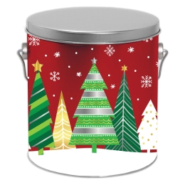 Holiday Trees Gallon Popcorn Tin