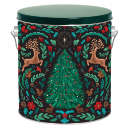 Woodland Winter Gallon Popcorn Tin
