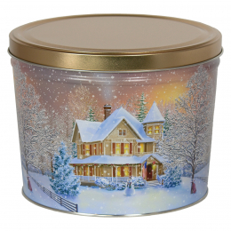 Home for the Holidays 2 Gallon Popcorn Tin