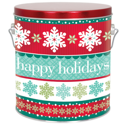 Holiday Cheer Gallon Popcorn Tin